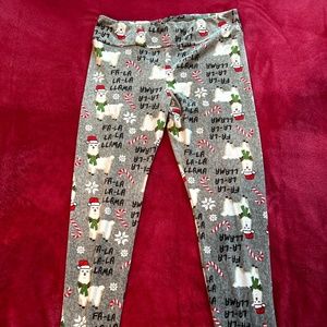 Fuzzy llama pj pants